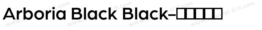 Arboria Black Black字体转换